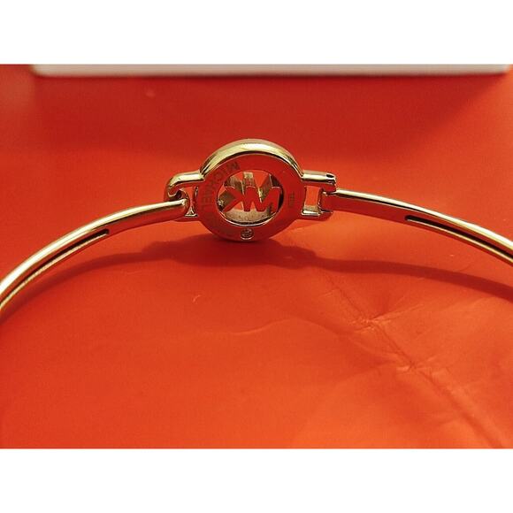 Set Of 3 Bracelet Michael Kors Logo Rose Gold & Dusty Rose Enamel Bangle‎ - Picture 13 of 13